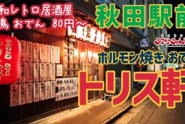 【トリス軒】秋田駅前 昭和レトロな激安居酒屋 雰囲気抜群 おでん 焼鳥 80円～!!!